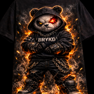 BRYKO – Panda Dominante Camiseta Heavyweight 220g | Drop 01 Edición Limitada